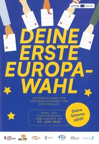 Titelseite der Broschüre "Deine erste Europawahl"